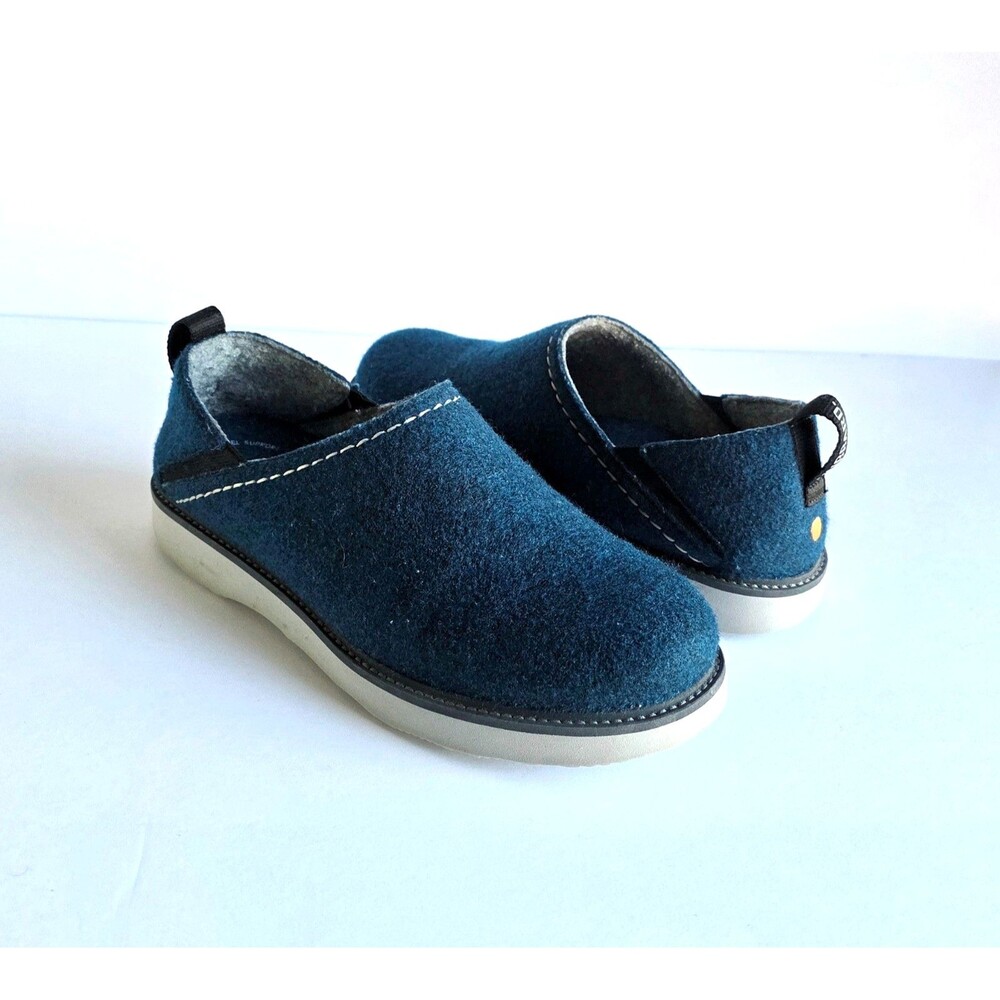 SAMUEL HUBBARD Spring Back Slippers Royal Blue 9.5 43 Monopett Felt Comfort